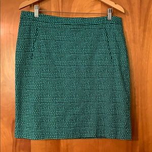Halogen pencil skirt blue/green triangle print 12
